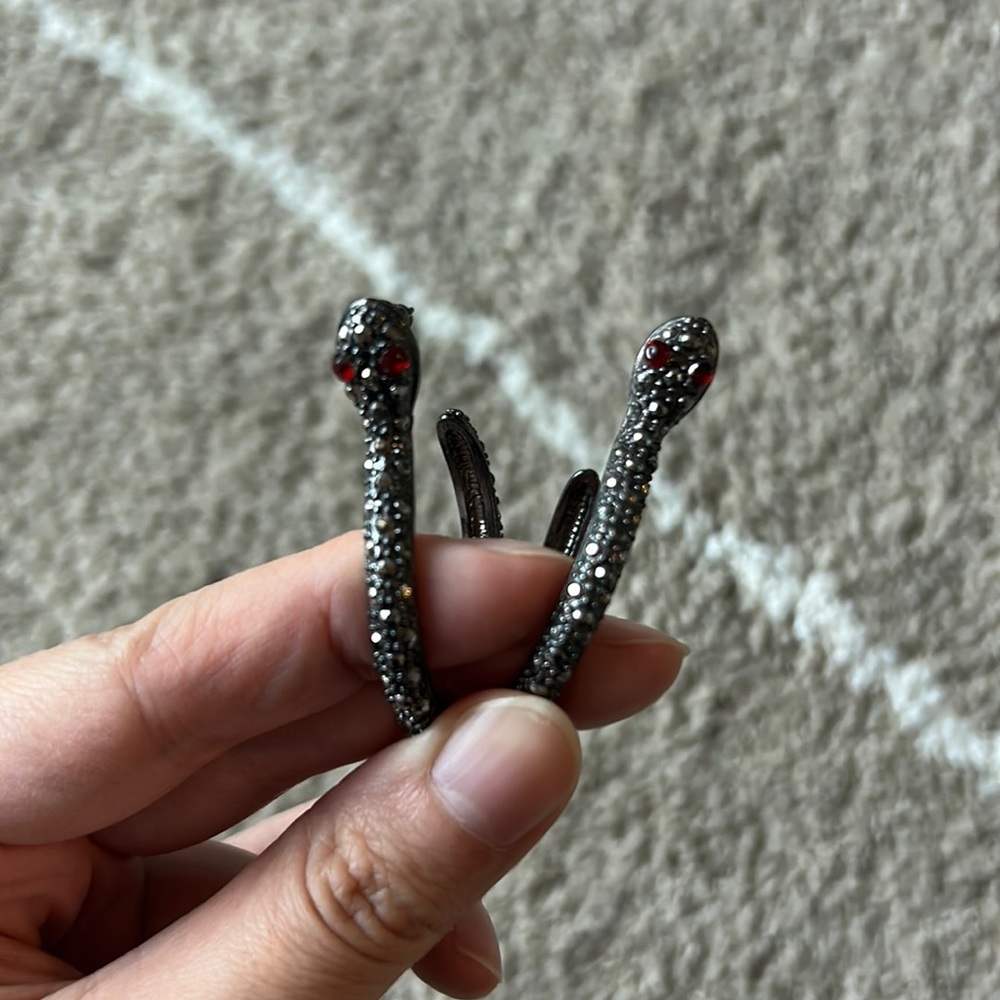Snake hoop earrings